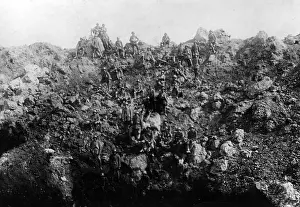 Explosives: Occupation of a mine crater at the Western front, 1917