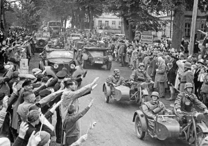 Crosses: Occupation of the Sudetenland by German troops, 1938
