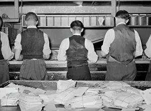 Envelopes: occupations - post office - postal - men