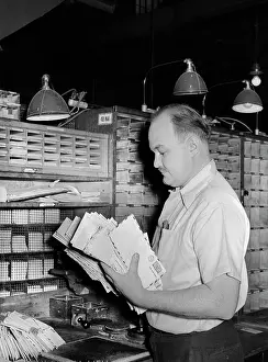 Envelopes: occupations - post office - postal - men