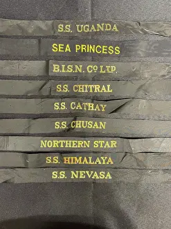 Chitral: Ocean liner sailors cap ribbons