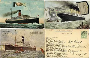 Cheques: Ocean Liners - four postcards