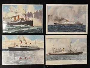 Guthrie: Ocean Liners - four reproduction watercolours