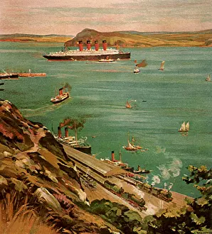 Dotted: Oceanliner in Harbor