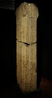 Alphabet: Octagonal pillar of the Tomb 138. Sedment, Egypt. 1279-1213