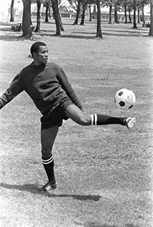 Practises: October 11 1970 - Kaizer Motaung practises ball control