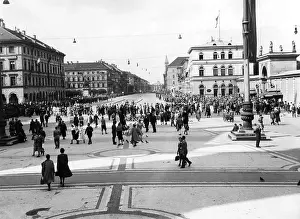 Ludwigstrasse: Odeonsplatz in Munich, 1938
