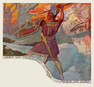 Woden: ODIN AND FENRIR