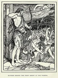 Suitors: Odysseus Attacks Suitors