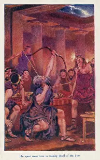 Suitors: ODYSSEUS WITH BOW
