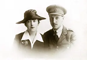 Dismay: Off to War - WWI - Couple pose for Studio portrait
