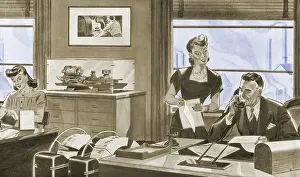 Grins: Office Scene