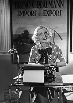 Margit: Office worker at the typewriter, 1933
