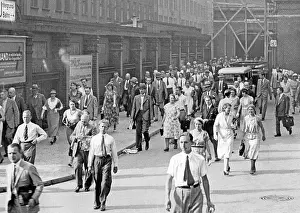 Typewriter: Office worker on his way to work in Berlin, 20s