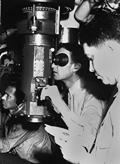 Submariner: Officers in the conning tower of U.S. submarine