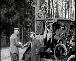 Exiting: Officers Exiting A Parked Van, and Are Greeted