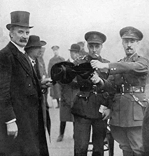 Remnants: Officers with hat of a conscientious objector, WW1