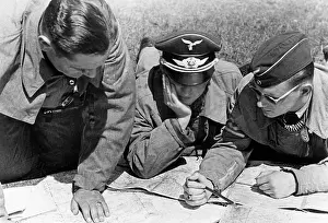 Succeeded: Officers of the Luftwaffe at a briefing, May 1940