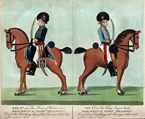 Facings: Officers, Regiments of Light Dragoons