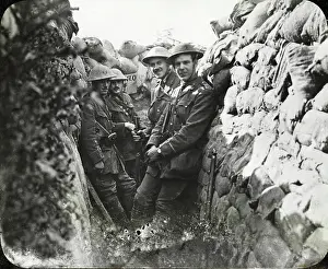 Slides: Officers of the Royal Engineers in a communication trench
