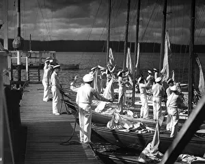 Sailboats: Officers at training