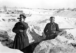 Theodor: Officers watching a Stuka attack, 1942