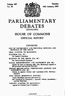 Letterhead: Official British Parliamentary document