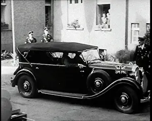 Godesburg: An Official Car With German and British Flags