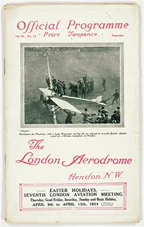 Pence: Official programme cover, The London Aerodrome