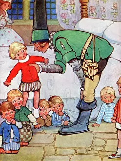 Dragged: The ogre dragged the children from under the bed