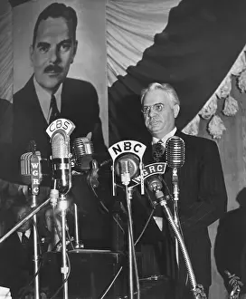 Partisanship: Ohio Governor John Bricker accepting the 1944