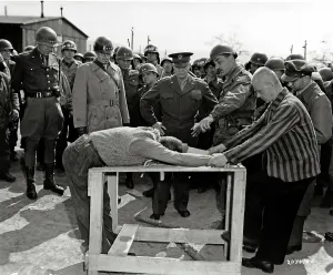 Ohrdruf: Ohrdruf (Gotha) concentration camp - US Generals visit