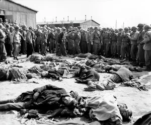 Ohrdruf: Ohrdruf (Gotha) concentration camp - US Generals visit