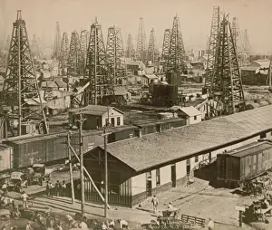 Derricks: Oil - derricks - industry - Burkburnett - Texas