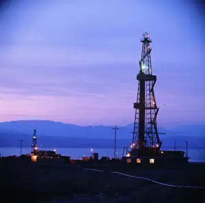 Derricks: Oil extraction, 1974