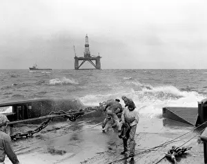 Oil rig Atlantic I, 38 miles off The Lizard, Cornwall