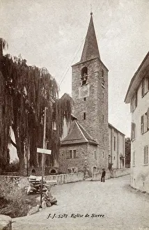 Sierre: Old Church at Sierre, Switzerland