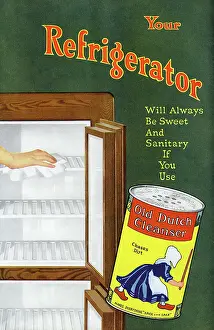 Fridge: Old Dutch Cleanser advertisement