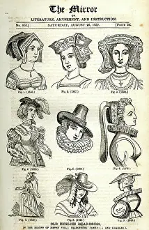 1837: Old English hats and headdresses