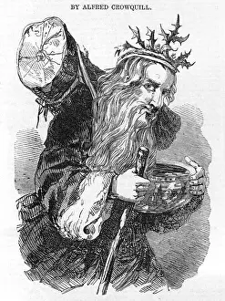 Folkloric: Old Father Christmas with the Yule Log