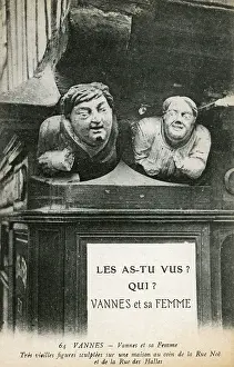 Vanes: Two old figures - Vannes, France