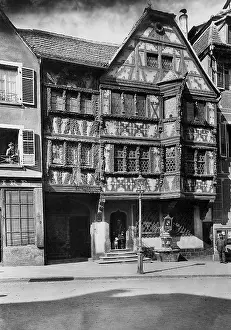 Carvings: Old house in Alsace, 1911