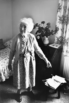 Contented: Old lady at a Methodist care home