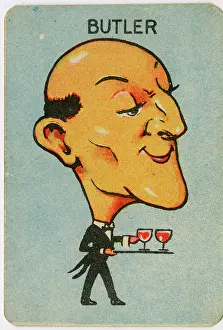Balding: Old Maid card - Butler