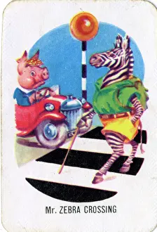 Belisha: Old Maid card game - Mr Zebra Crossing