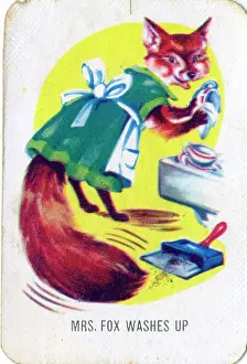 Housework: Old Maid card game - Mrs Fox Washes Up