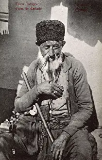 Tartar: Old Man from the Crimea, smoking a cigarette