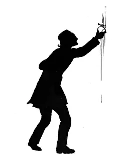 Lamplighter: A old man (in silhouette)