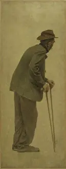 Fernand: Old man leaning on canes