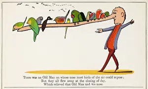Relieved: Old Man On Whose Nose, Edward Lear